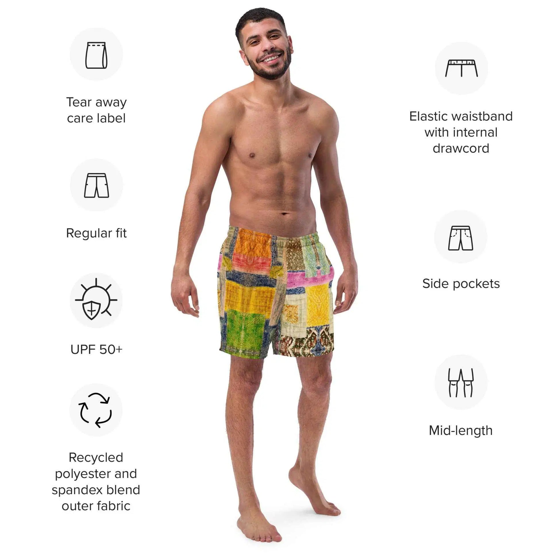 Men's Trunks - The Hearth Quilt - Folk Patchwork Art