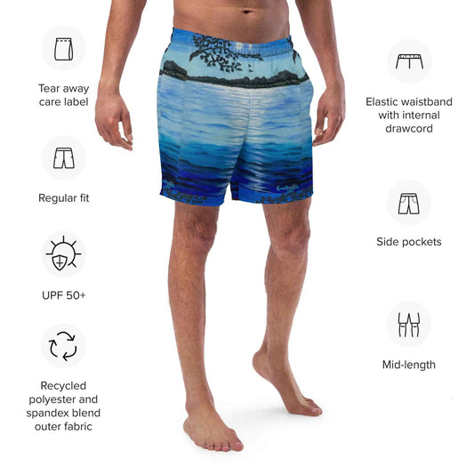 Men's Trunks - Nocturned - Tonalism Moonlit Night Scene