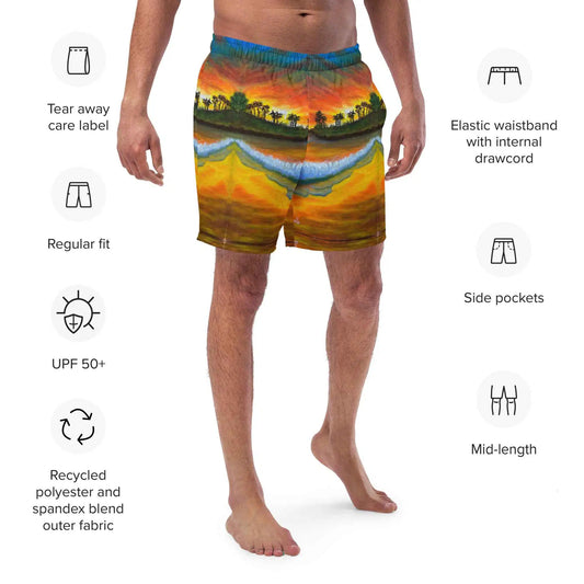 Men's Trunks - Day Blazed - Tropical Sunset Palm
