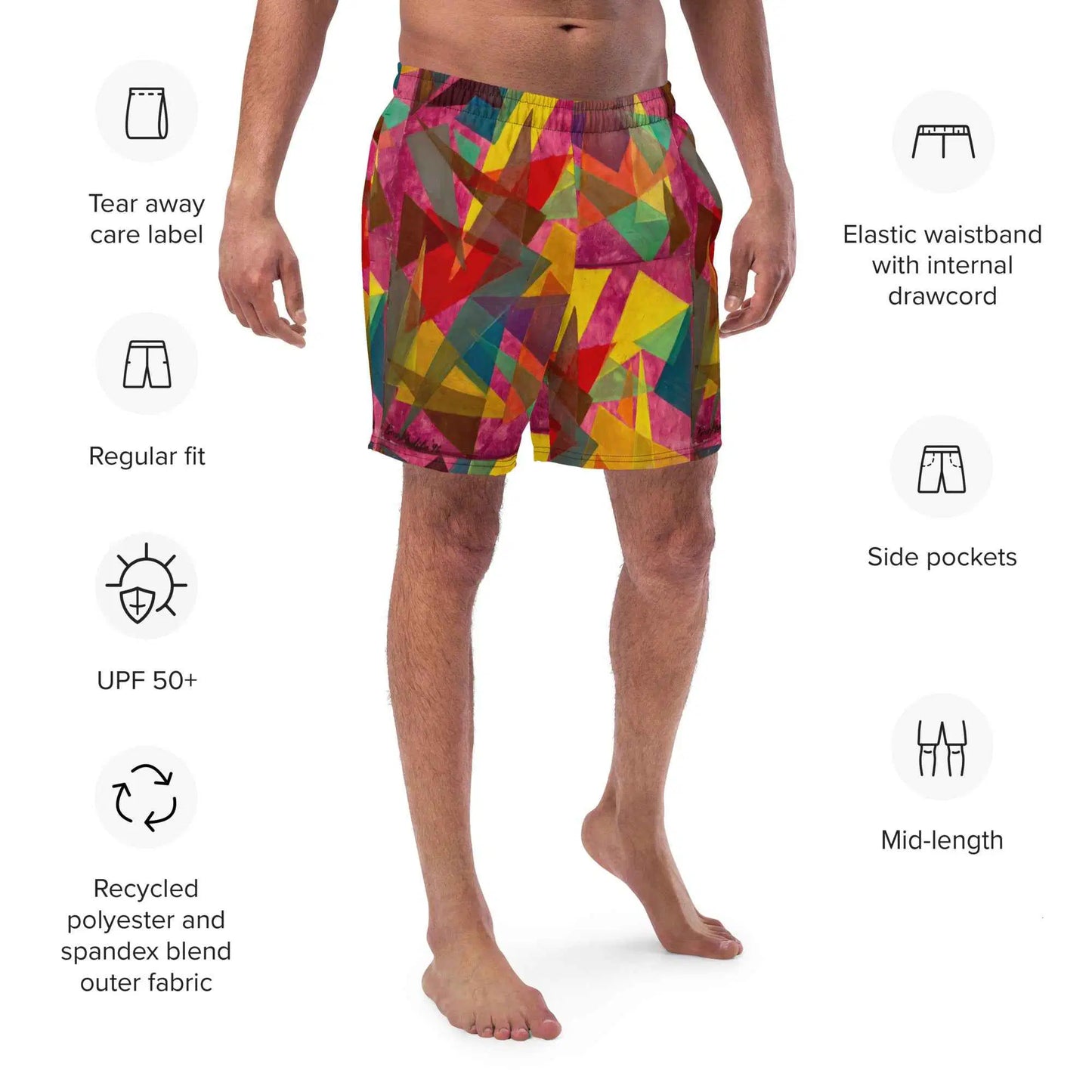 Men's Trunks - In The Wine Glass - Geometric Abstract