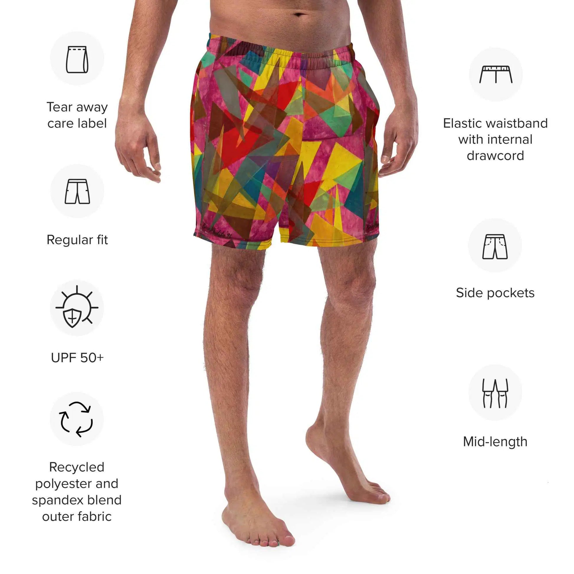 Men's Trunks - In The Wine Glass - Geometric Abstract