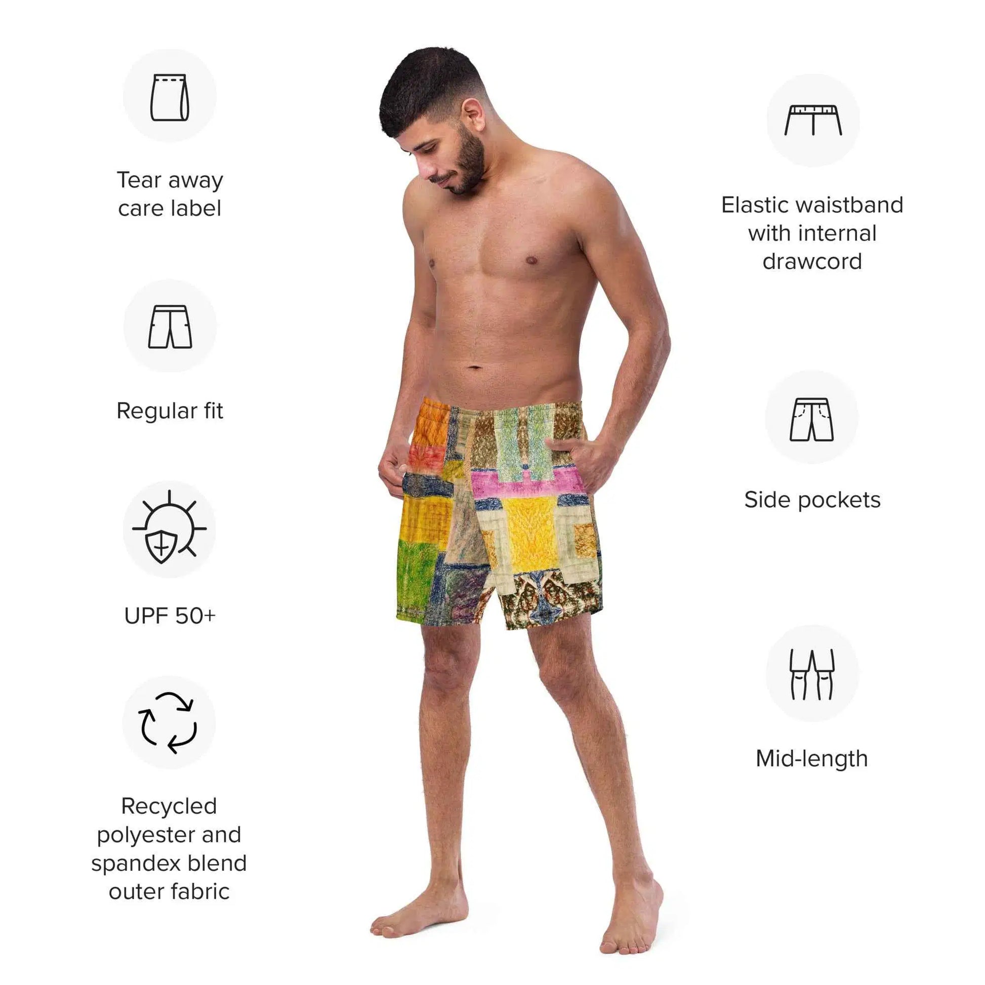 Men's Trunks - The Hearth Quilt - Folk Patchwork Art