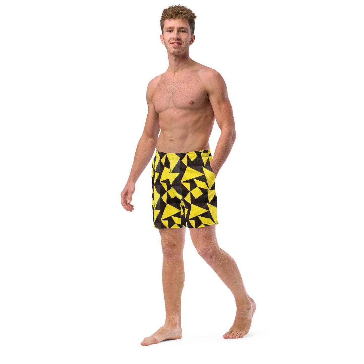 Men's Trunks - Golden Fracture - Geometric Minimalist