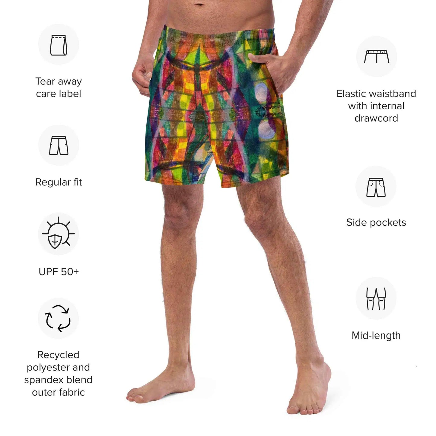 Men's Trunks - Organic Life - Abstract Colorful Geometric