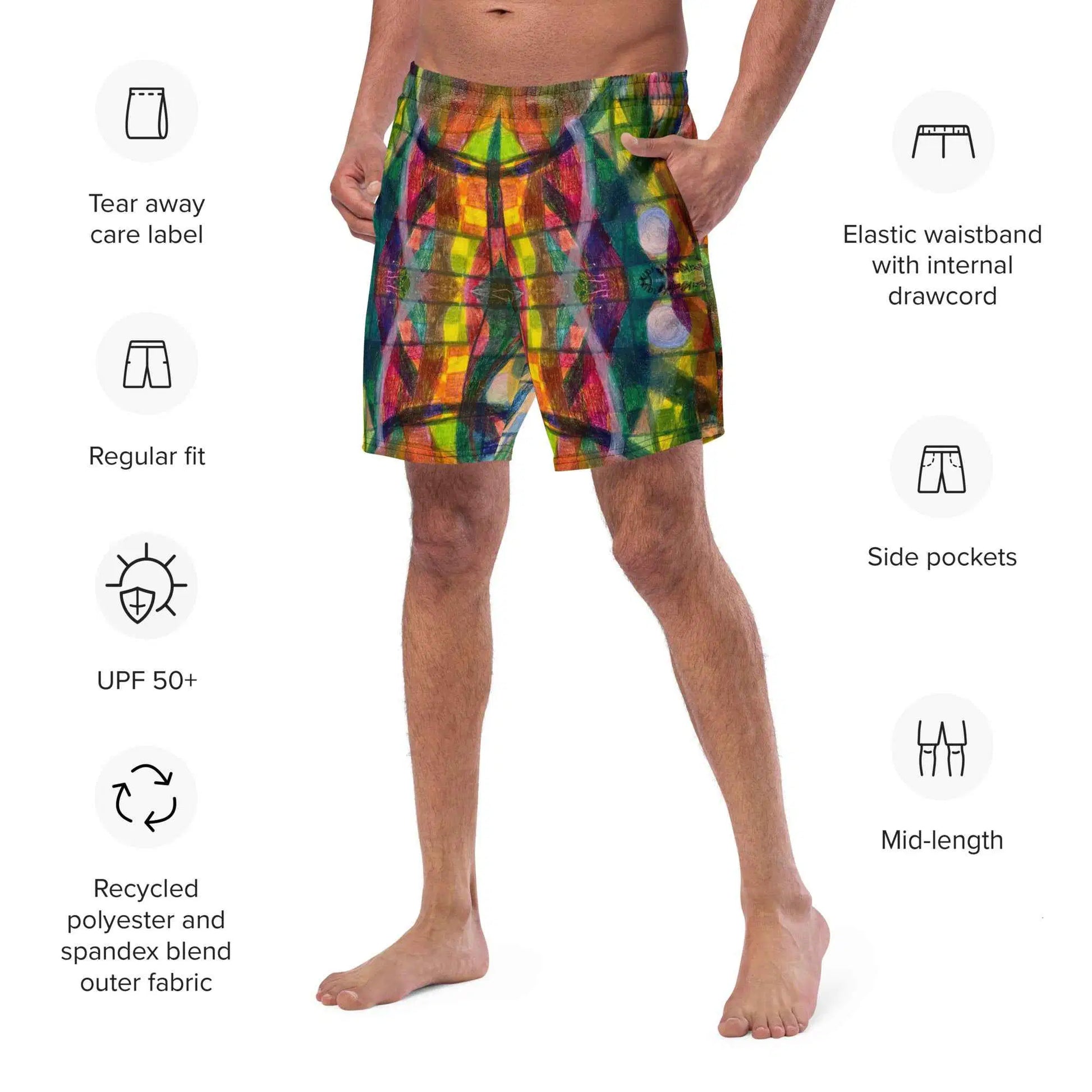 Men's Trunks - Organic Life - Abstract Colorful Geometric