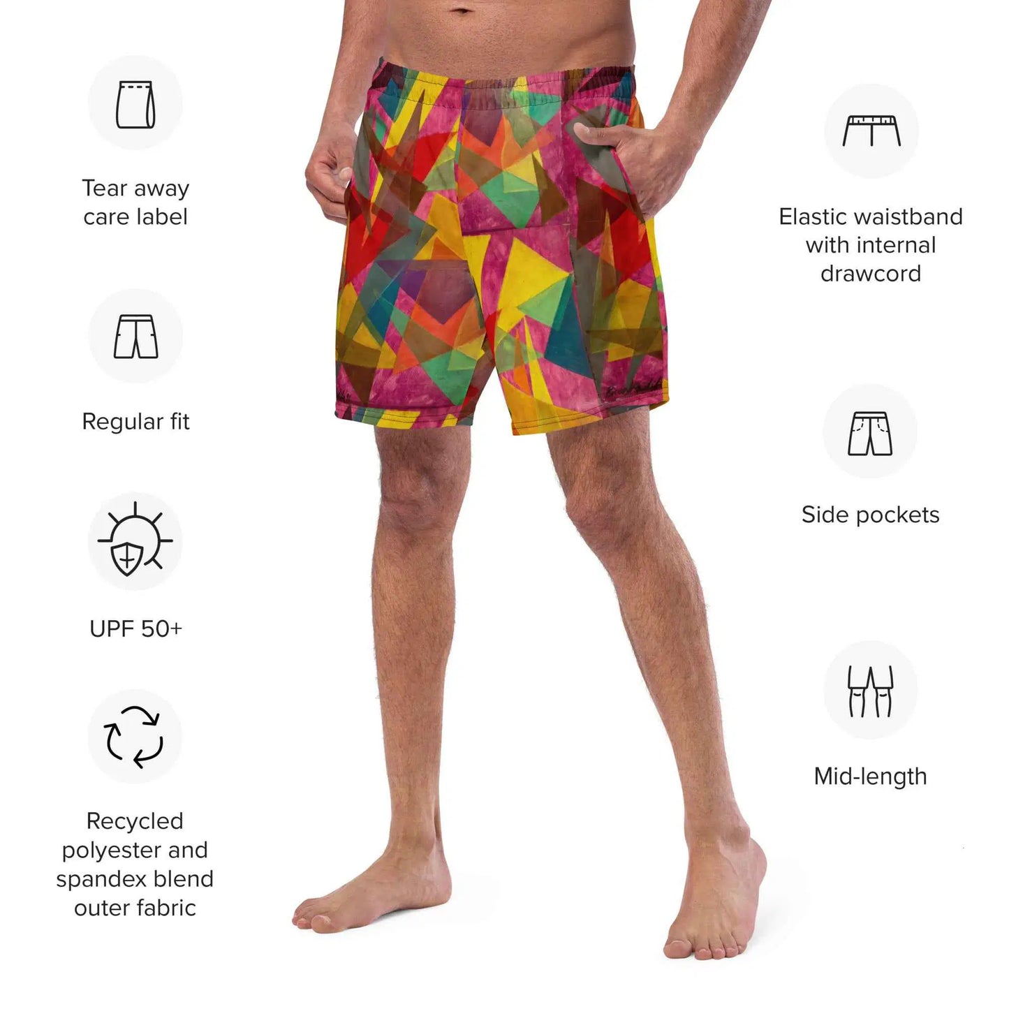Men's Trunks - In The Wine Glass - Geometric Abstract