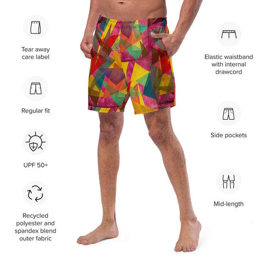 Men's Trunks - In The Wine Glass - Geometric Abstract