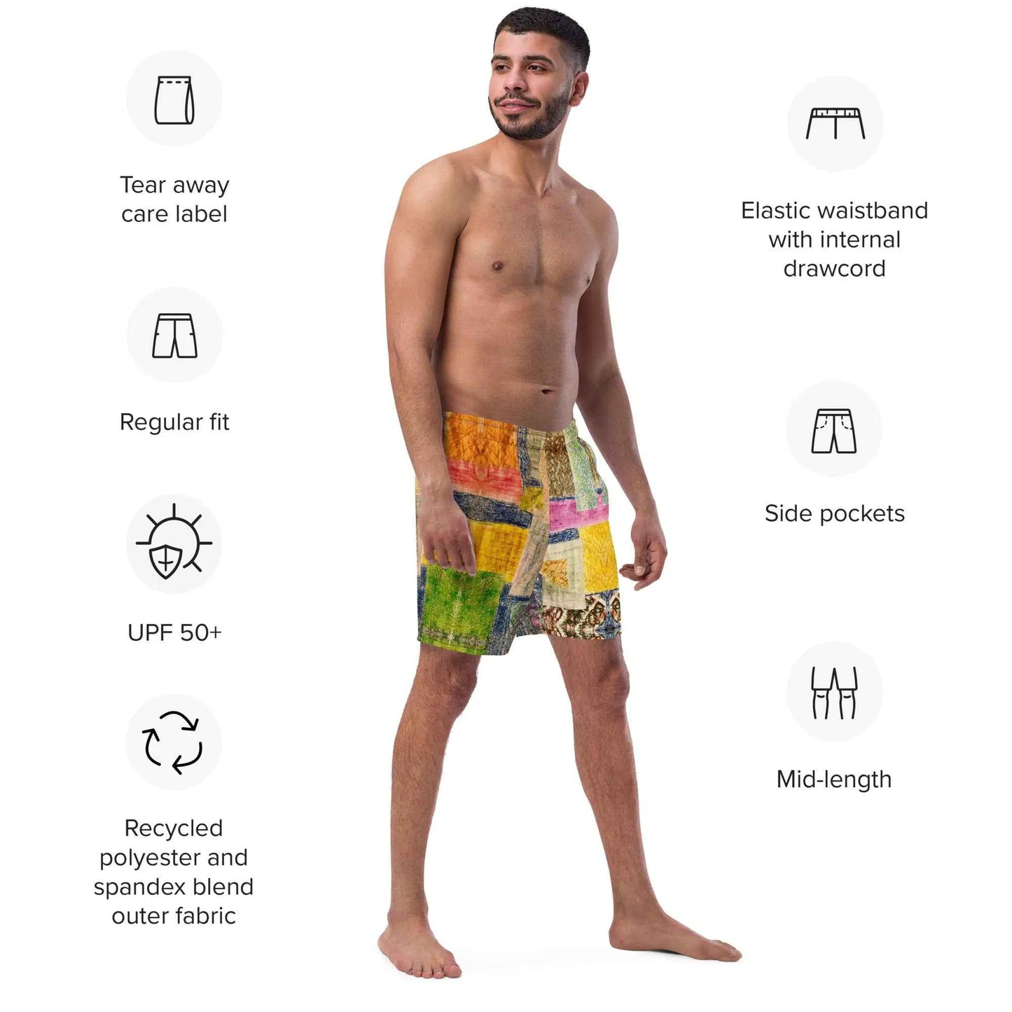 Men's Trunks - The Hearth Quilt - Folk Patchwork Art