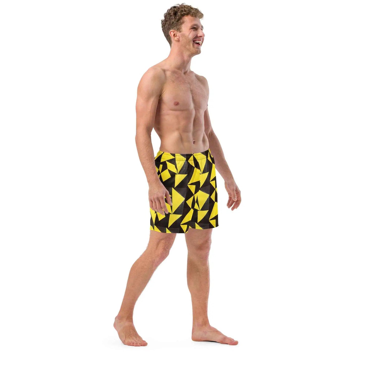 Men's Trunks - Golden Fracture - Geometric Minimalist