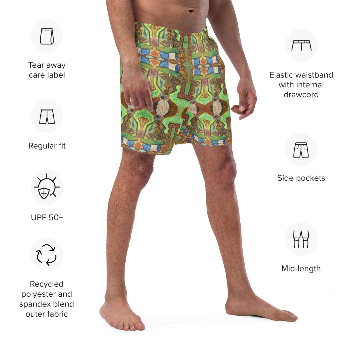 Men's Trunks - Fragmented Soul - Cubist Art