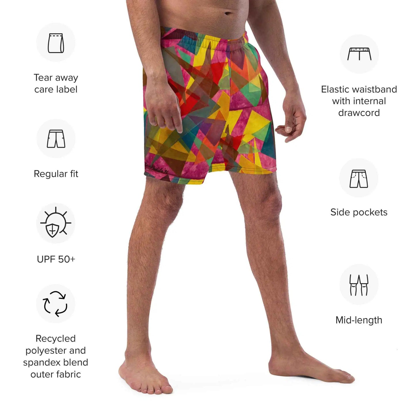 Men's Trunks - In The Wine Glass - Geometric Abstract