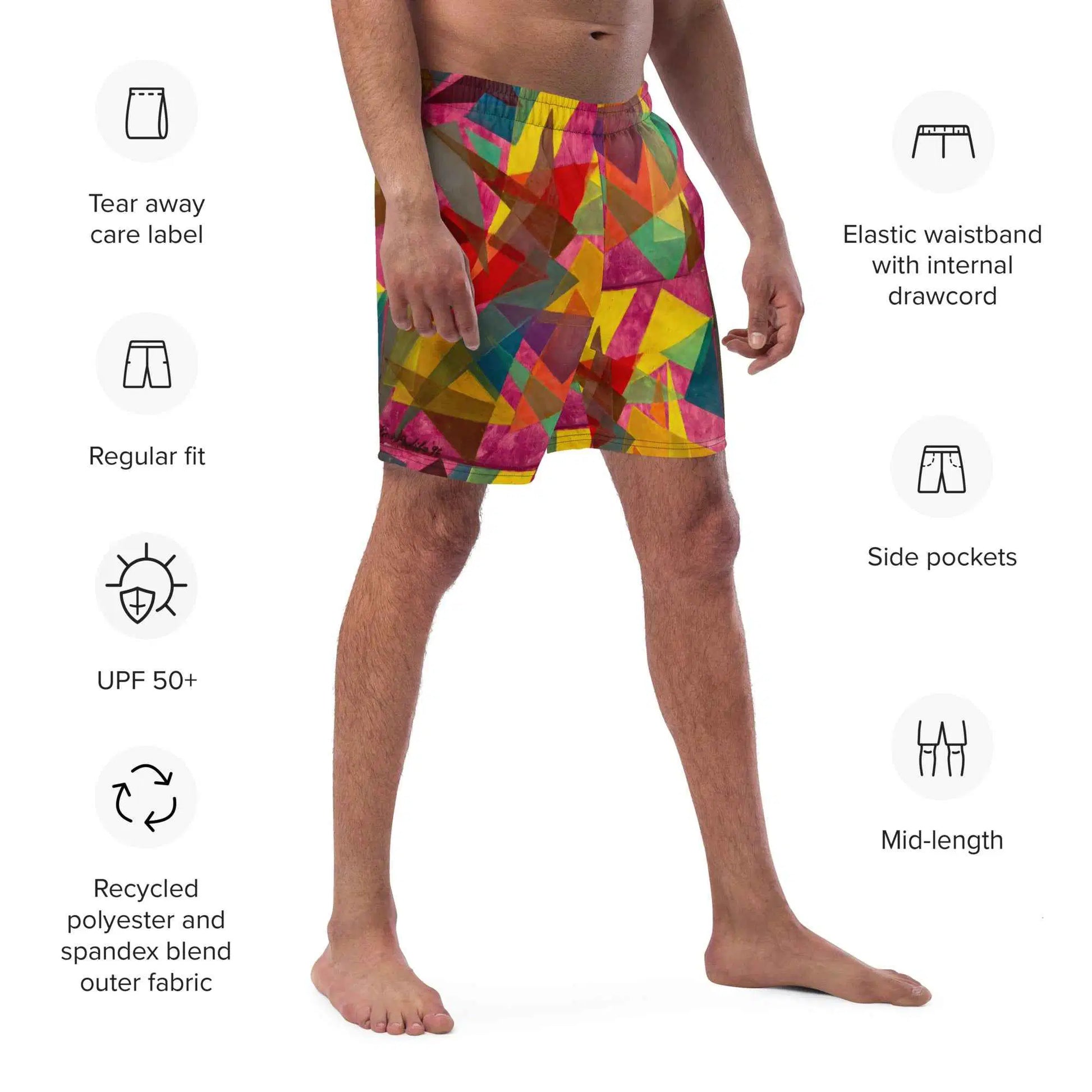 Men's Trunks - In The Wine Glass - Geometric Abstract