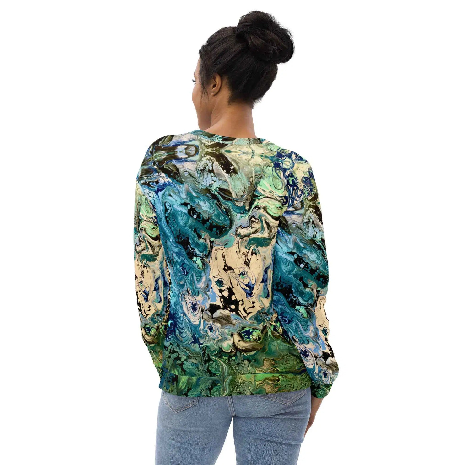 Unisex Sweatshirt - Tectonic - Fluid Abstract Geologic Art