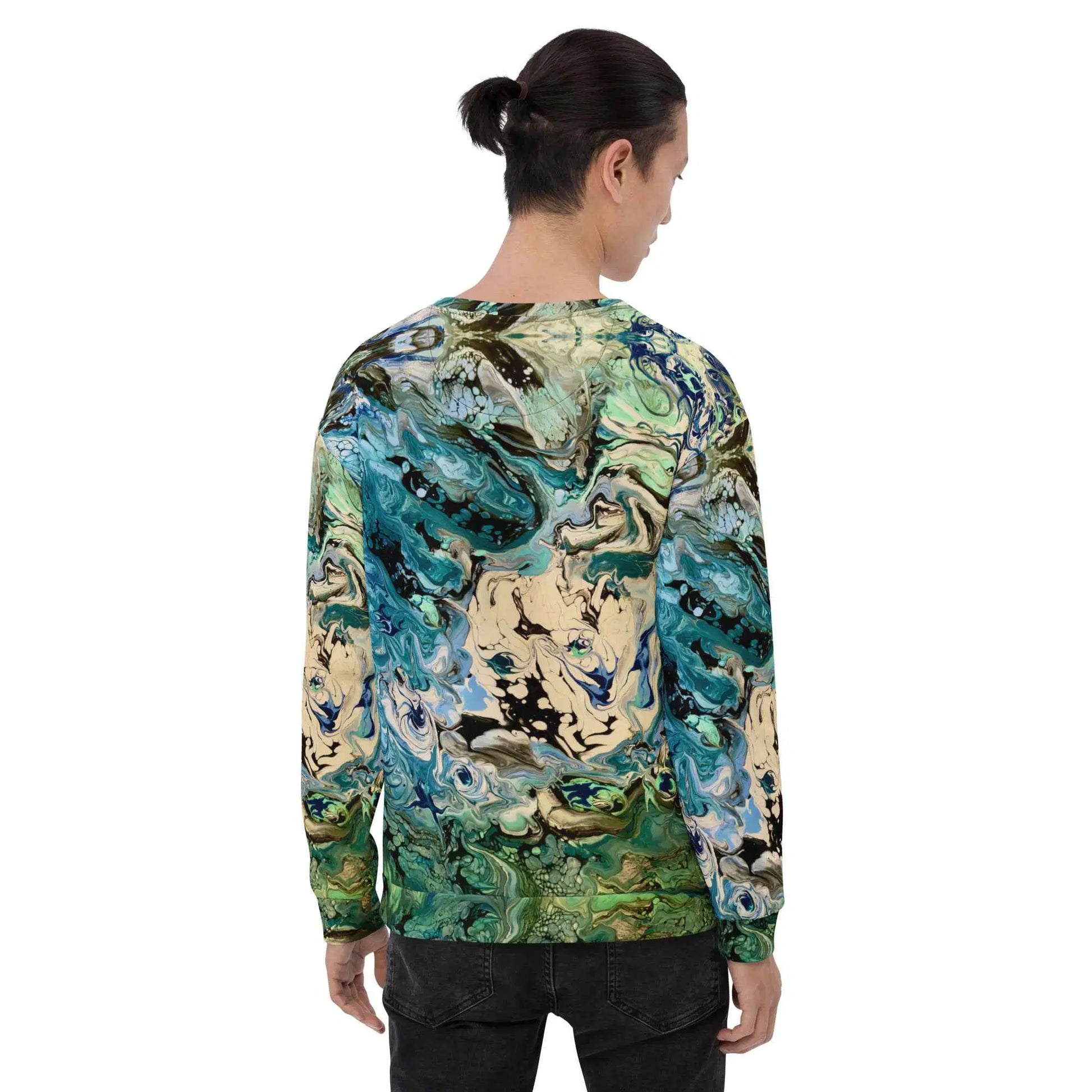 Unisex Sweatshirt - Tectonic - Fluid Abstract Geologic Art
