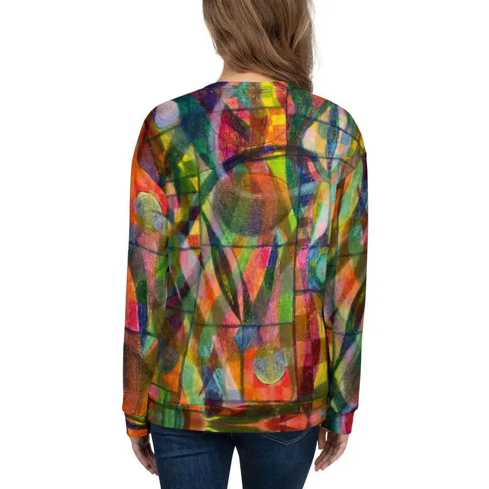 Unisex Sweatshirt - Organic Life - Colorful Geometric Art