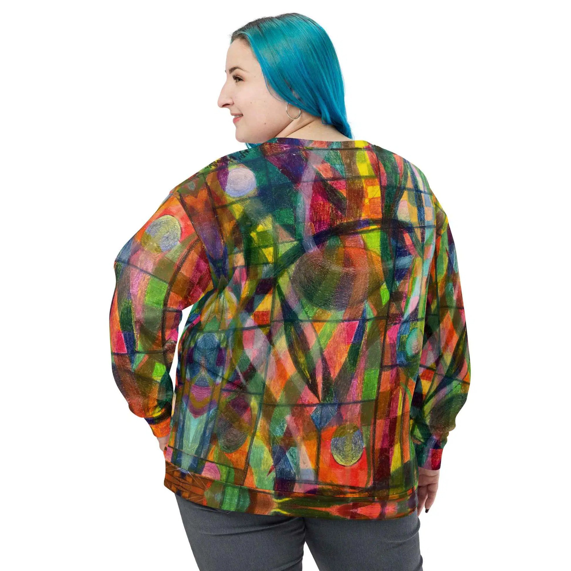 Unisex Sweatshirt - Organic Life - Colorful Geometric Art