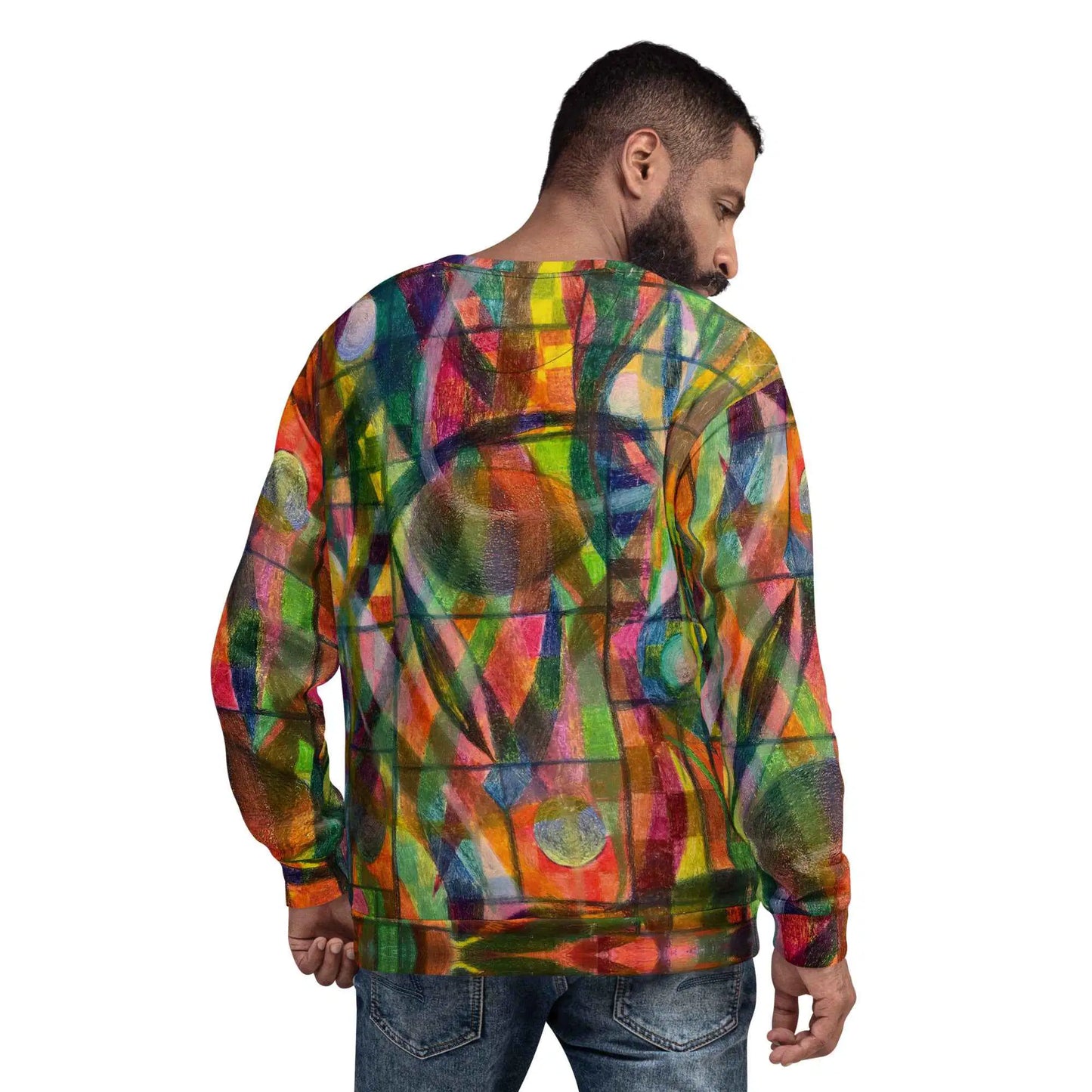 Unisex Sweatshirt - Organic Life - Colorful Geometric Art