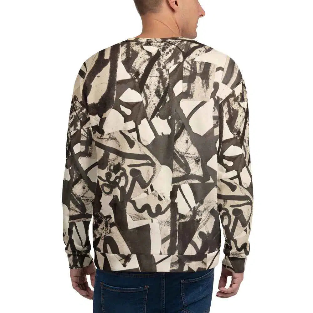 Unisex Sweatshirt - Fragments of Memory - Abstract Ink Art