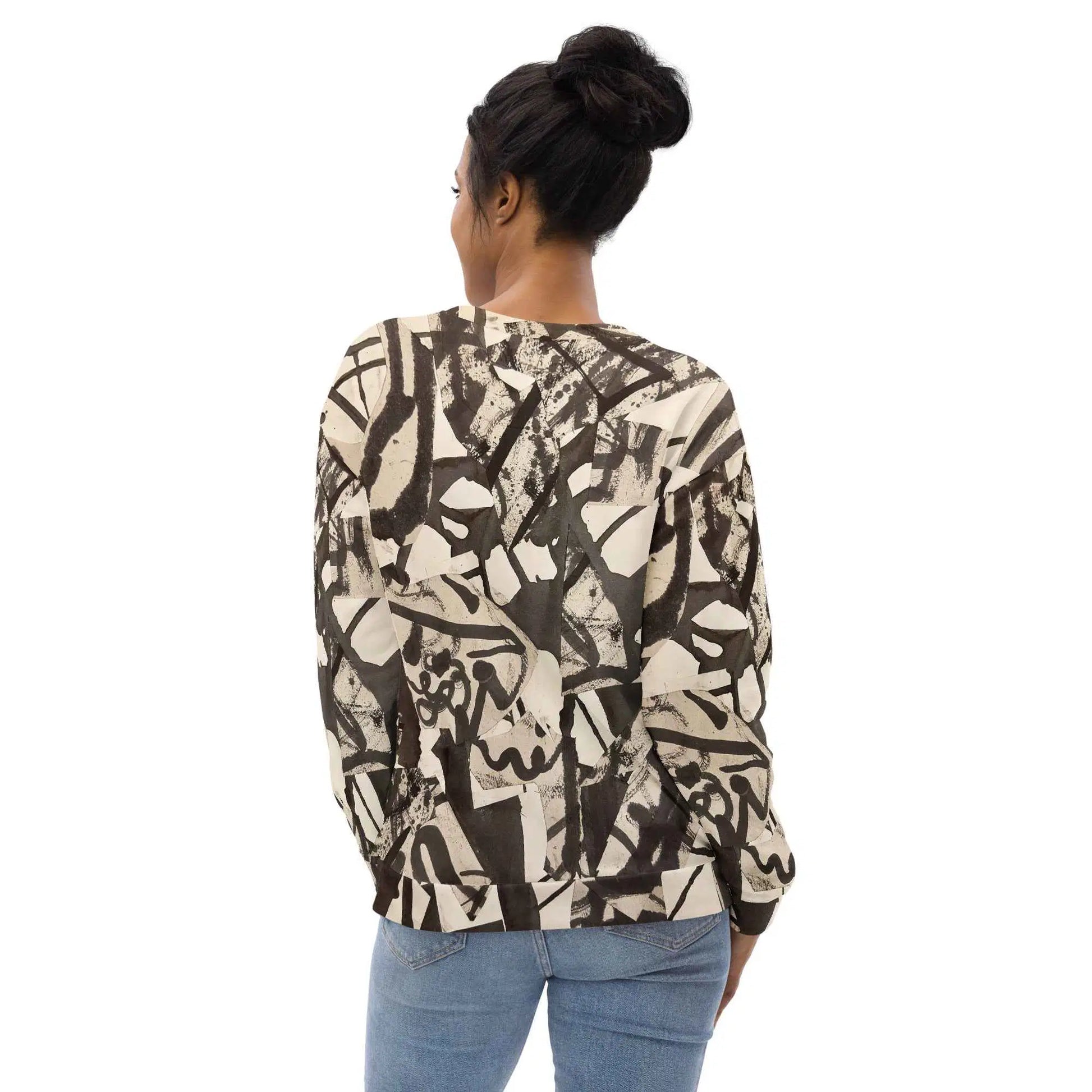 Unisex Sweatshirt - Fragments of Memory - Abstract Ink Art