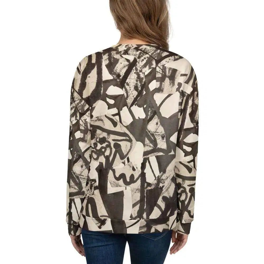 Unisex Sweatshirt - Fragments of Memory - Abstract Ink Art