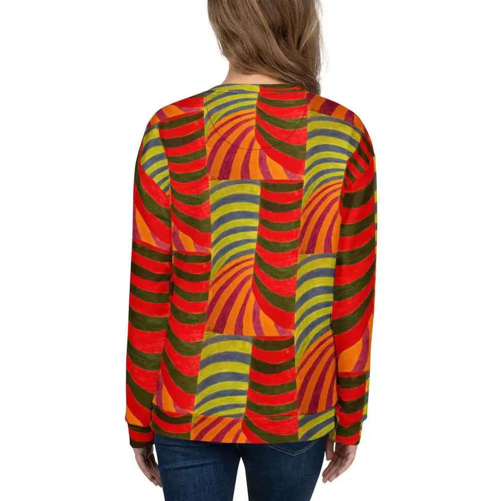 Unisex Sweatshirt - No Brake Zone - Op Art Motion