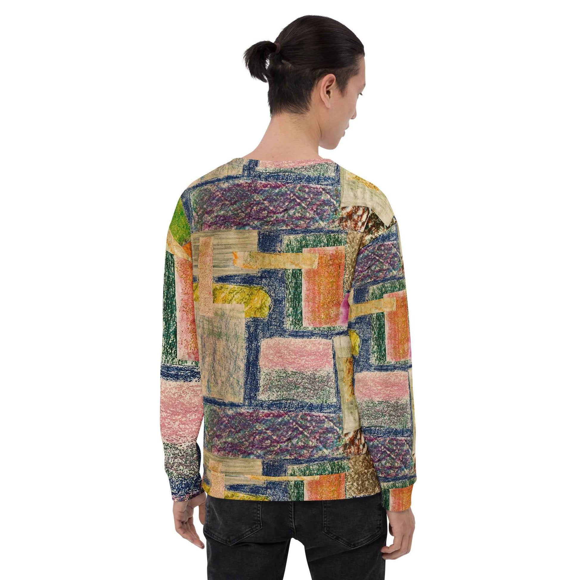 Unisex Sweatshirt - The Hearth Quilt - Folk Geometric Art