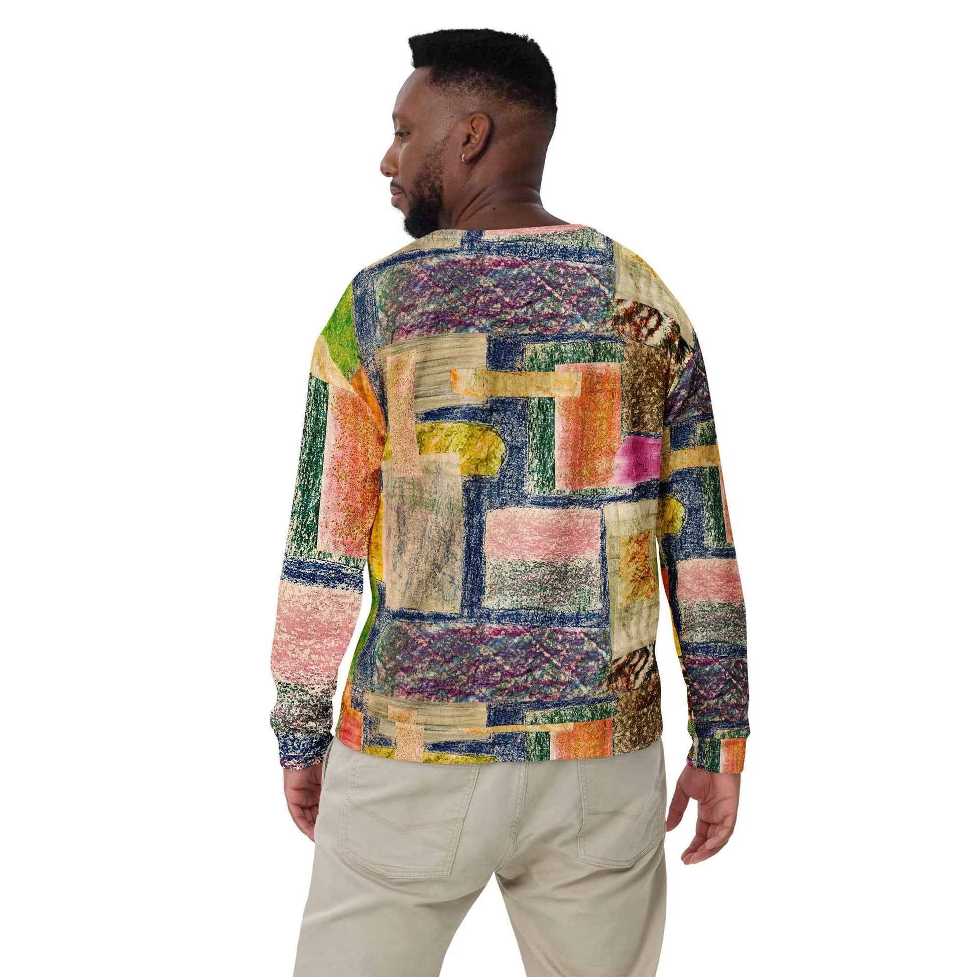 Unisex Sweatshirt - The Hearth Quilt - Folk Geometric Art