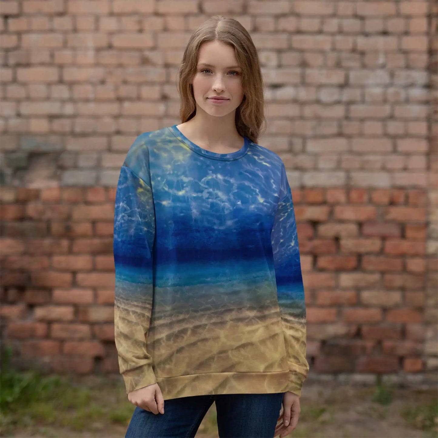 Unisex Sweatshirt - Hypnosis - Underwater Scene & Light