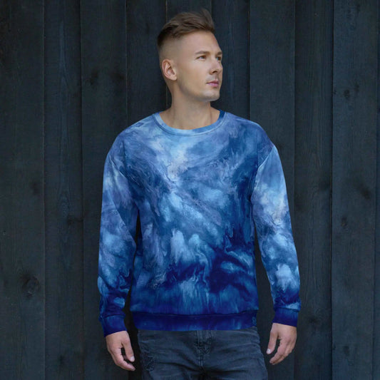 Unisex Sweatshirt - Thunder - Dramatic Blue Storm Art
