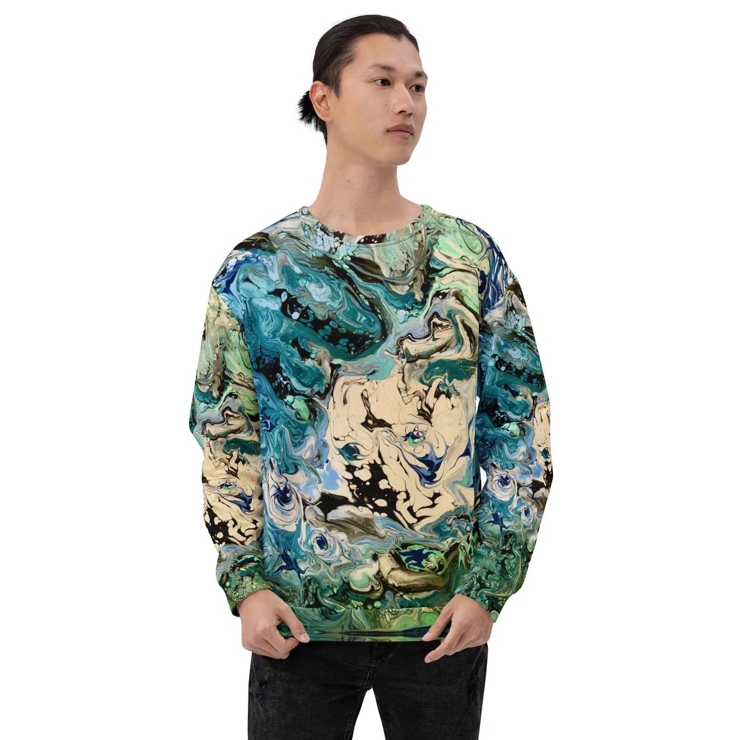 Unisex Sweatshirt - Tectonic - Fluid Abstract Geologic Art