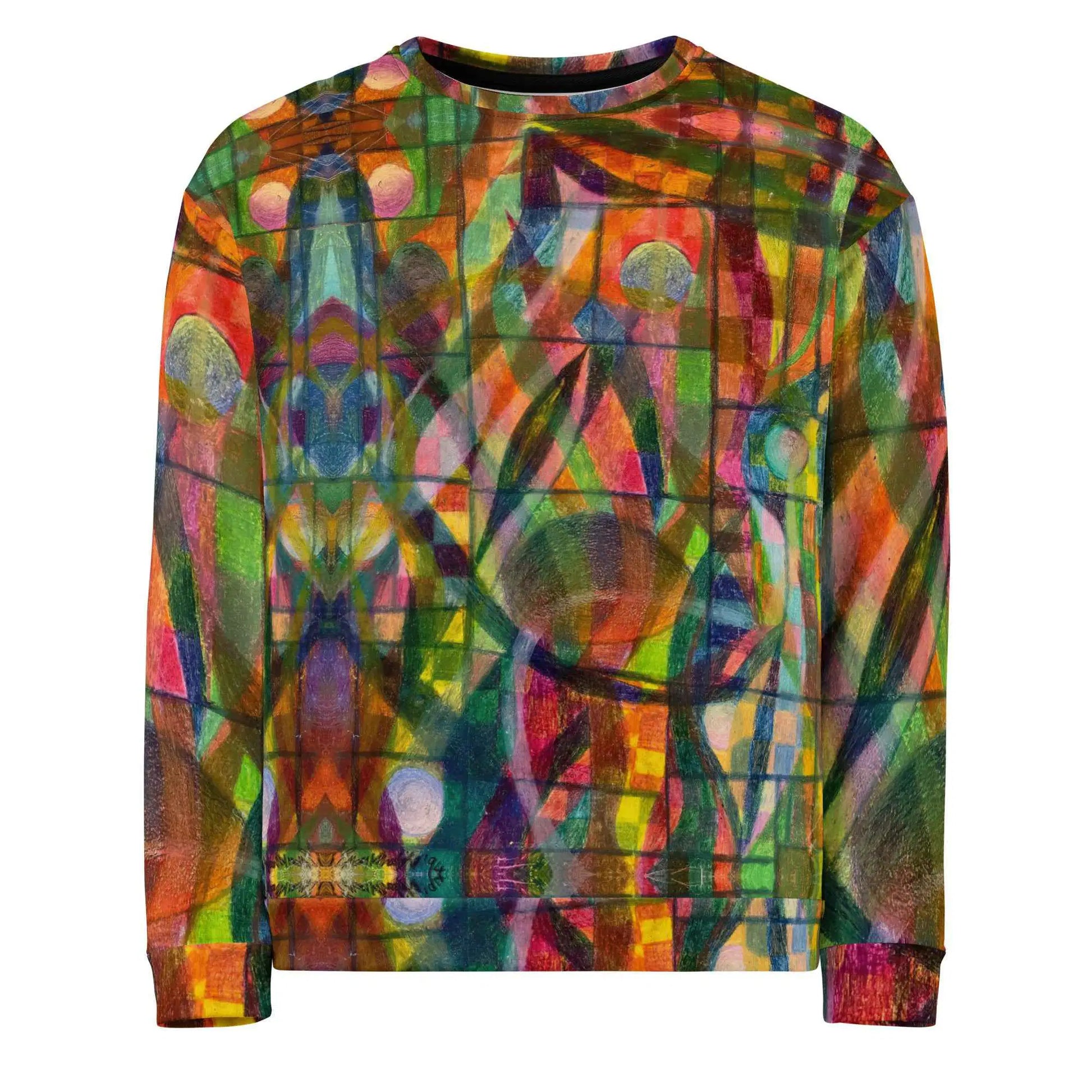 Unisex Sweatshirt - Organic Life - Colorful Geometric Art