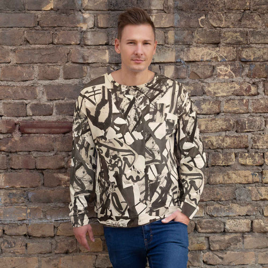 Unisex Sweatshirt - Fragments of Memory - Abstract Ink Art