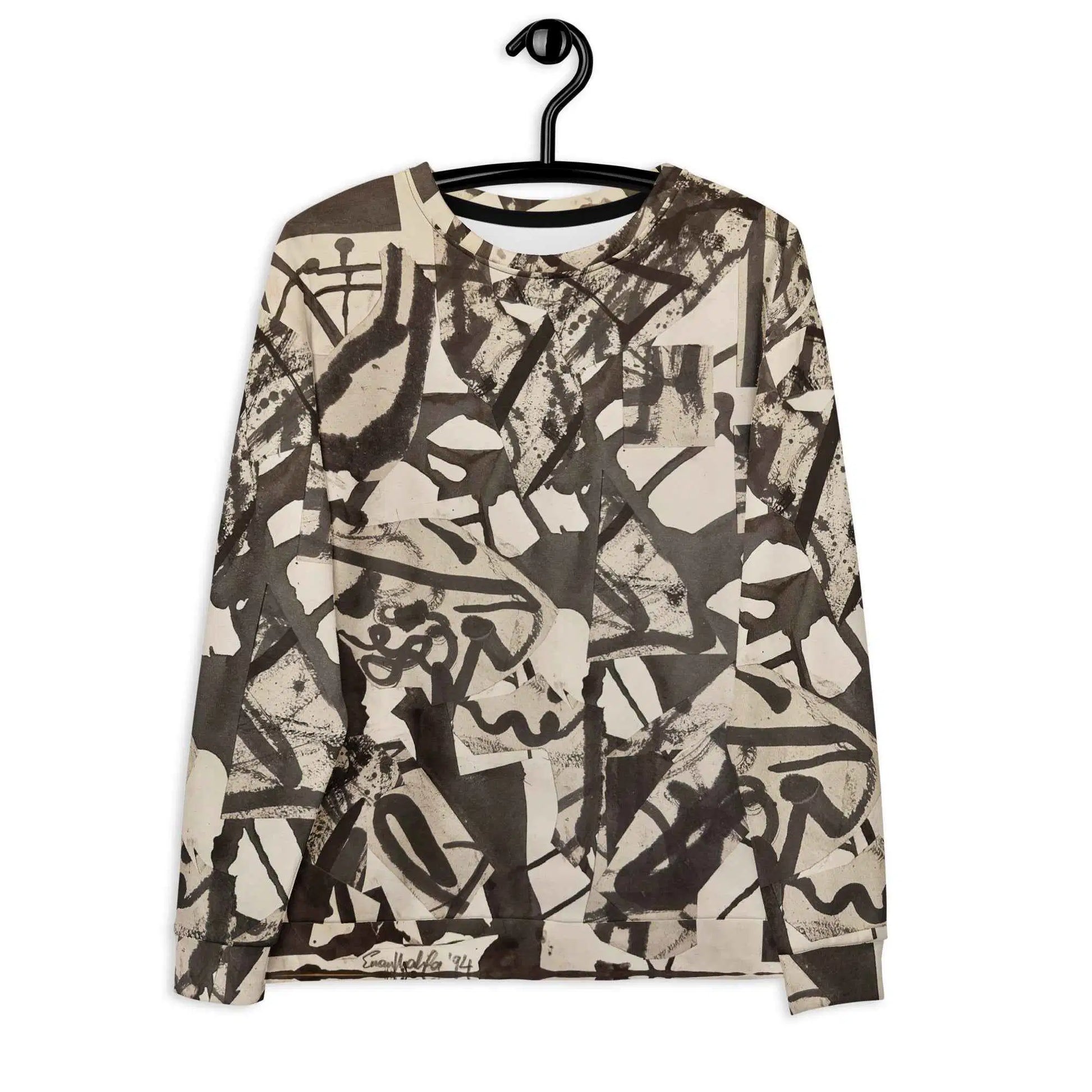 Unisex Sweatshirt - Fragments of Memory - Abstract Ink Art