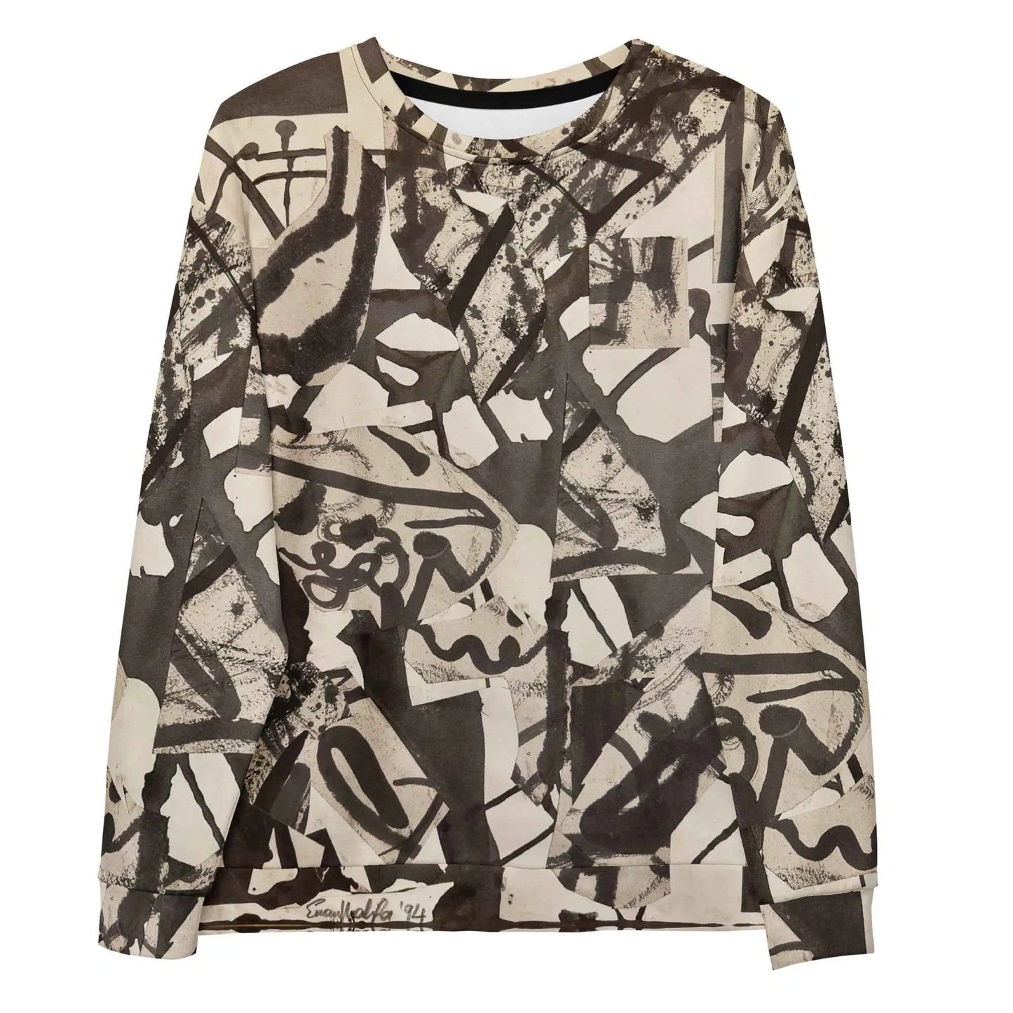Unisex Sweatshirt - Fragments of Memory - Abstract Ink Art