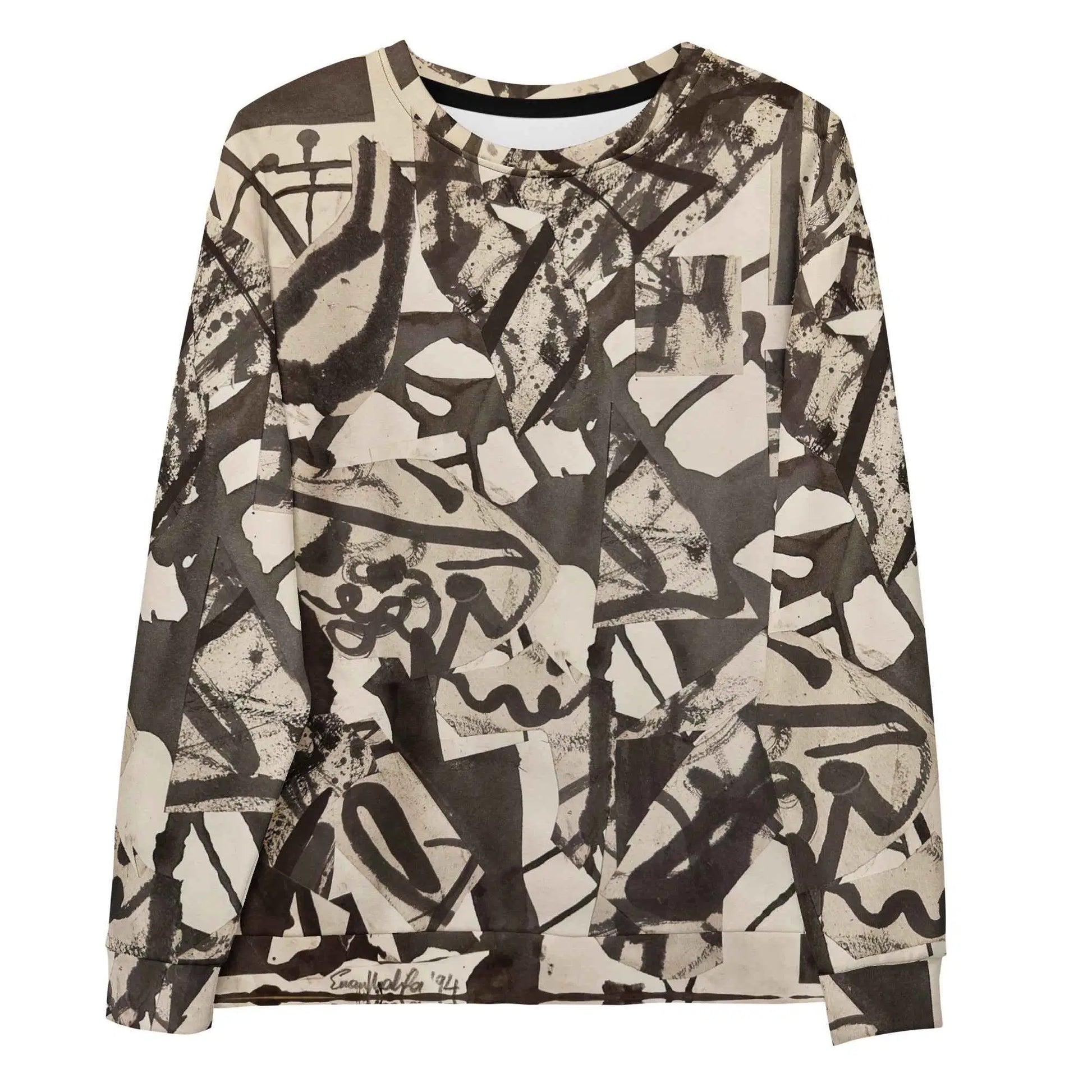 Unisex Sweatshirt - Fragments of Memory - Abstract Ink Art