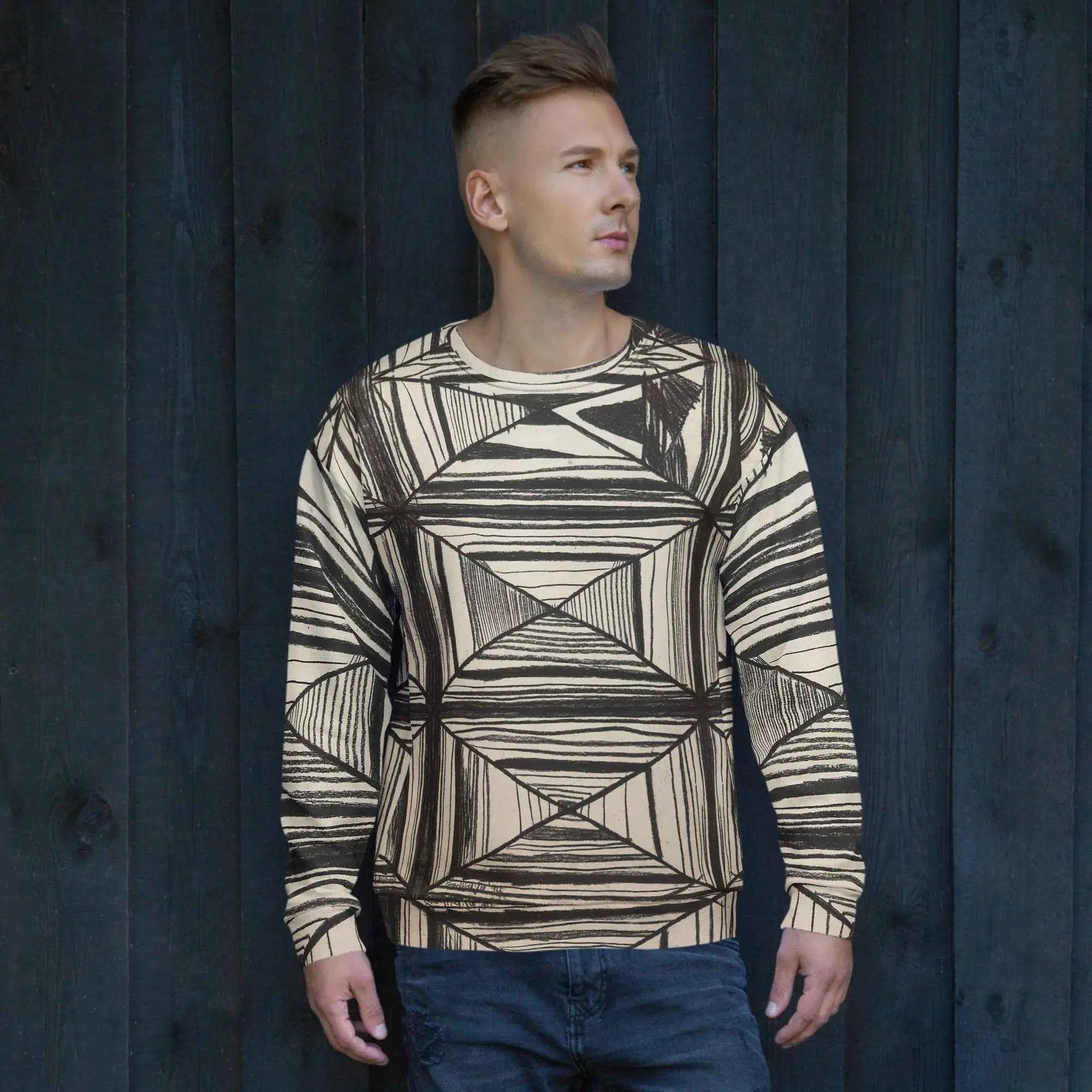 Unisex Sweatshirt - Deception - Geometric Op Art