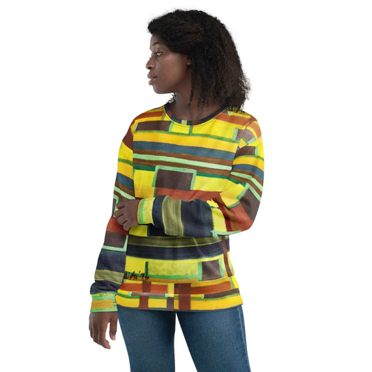 Unisex Sweatshirt - City in Grids - Geometric Abstract Urban