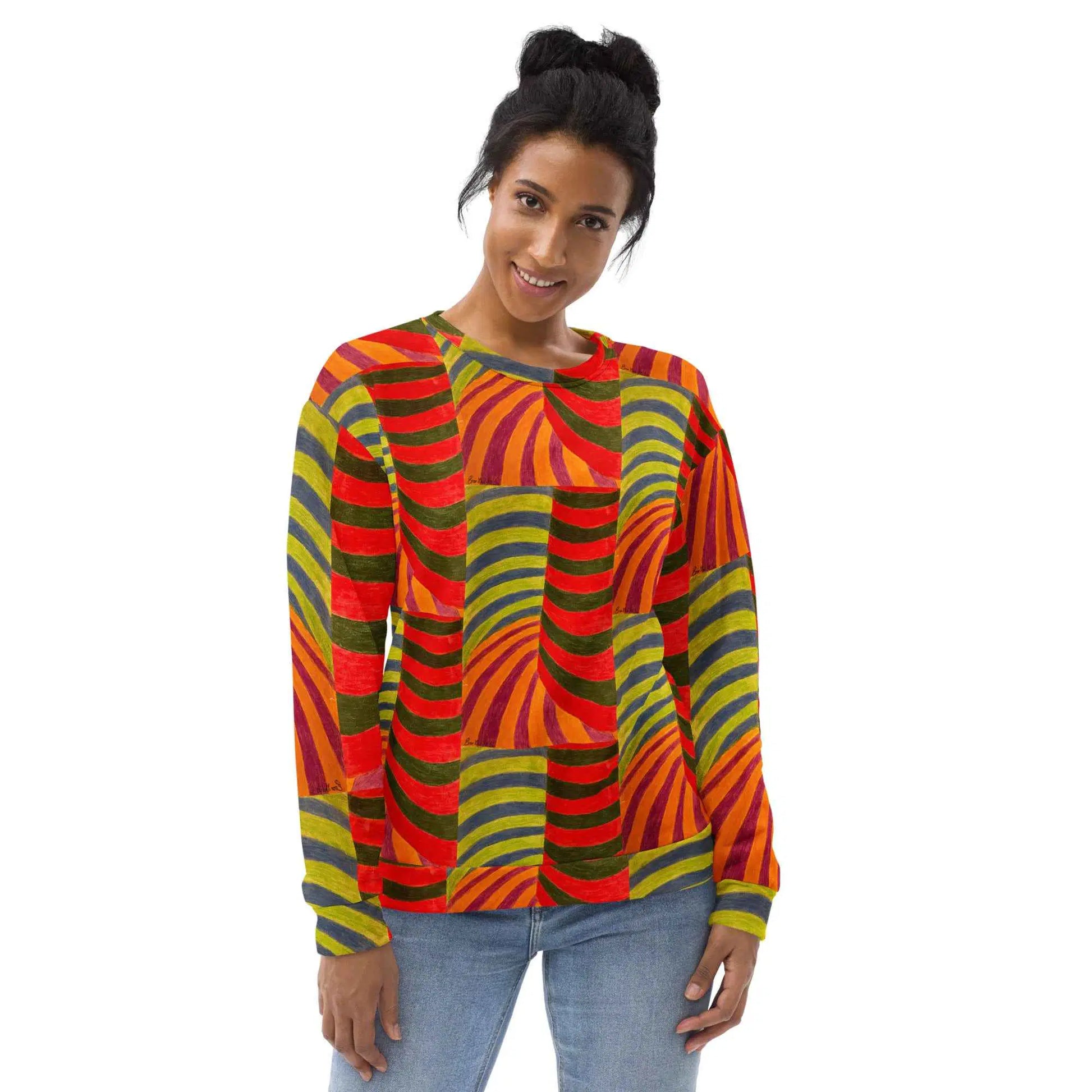 Unisex Sweatshirt - No Brake Zone - Op Art Motion