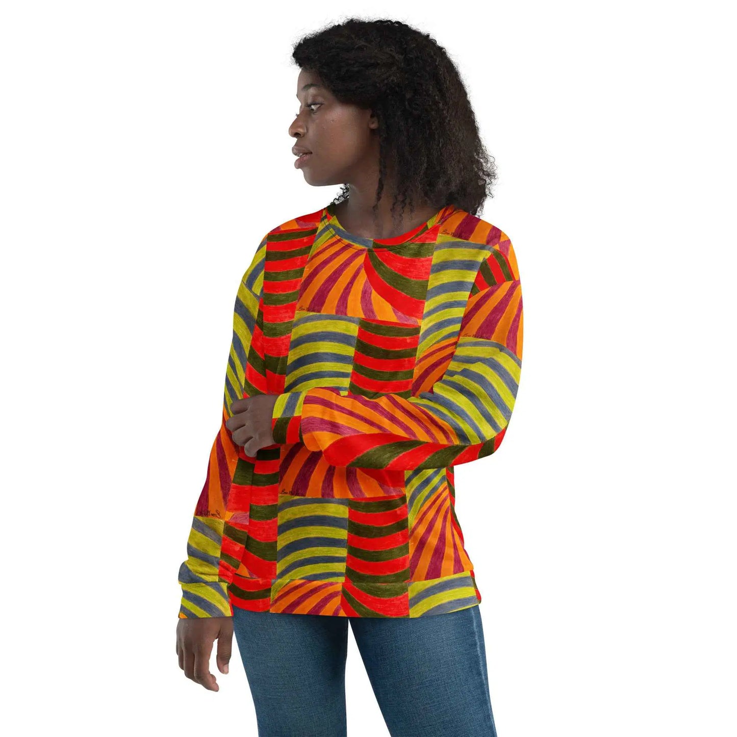 Unisex Sweatshirt - No Brake Zone - Op Art Motion