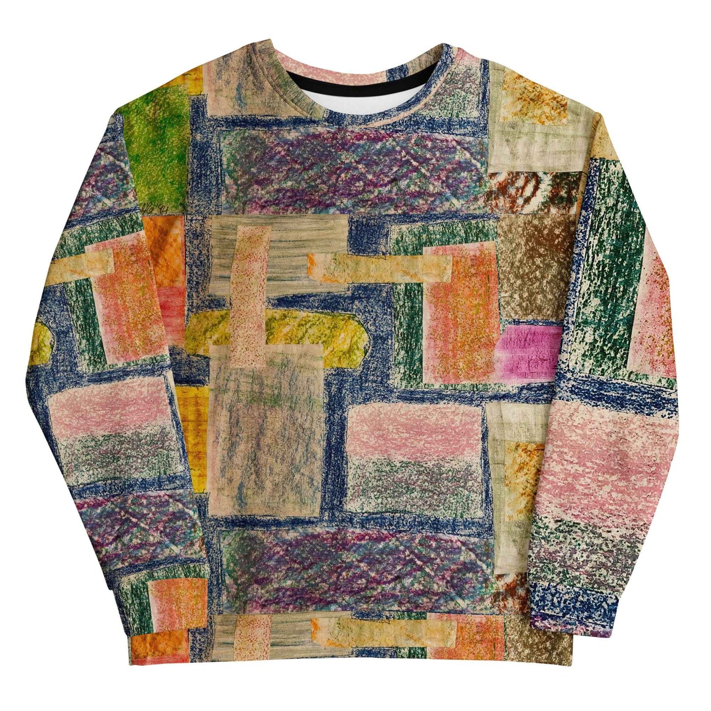 Unisex Sweatshirt - The Hearth Quilt - Folk Geometric Art