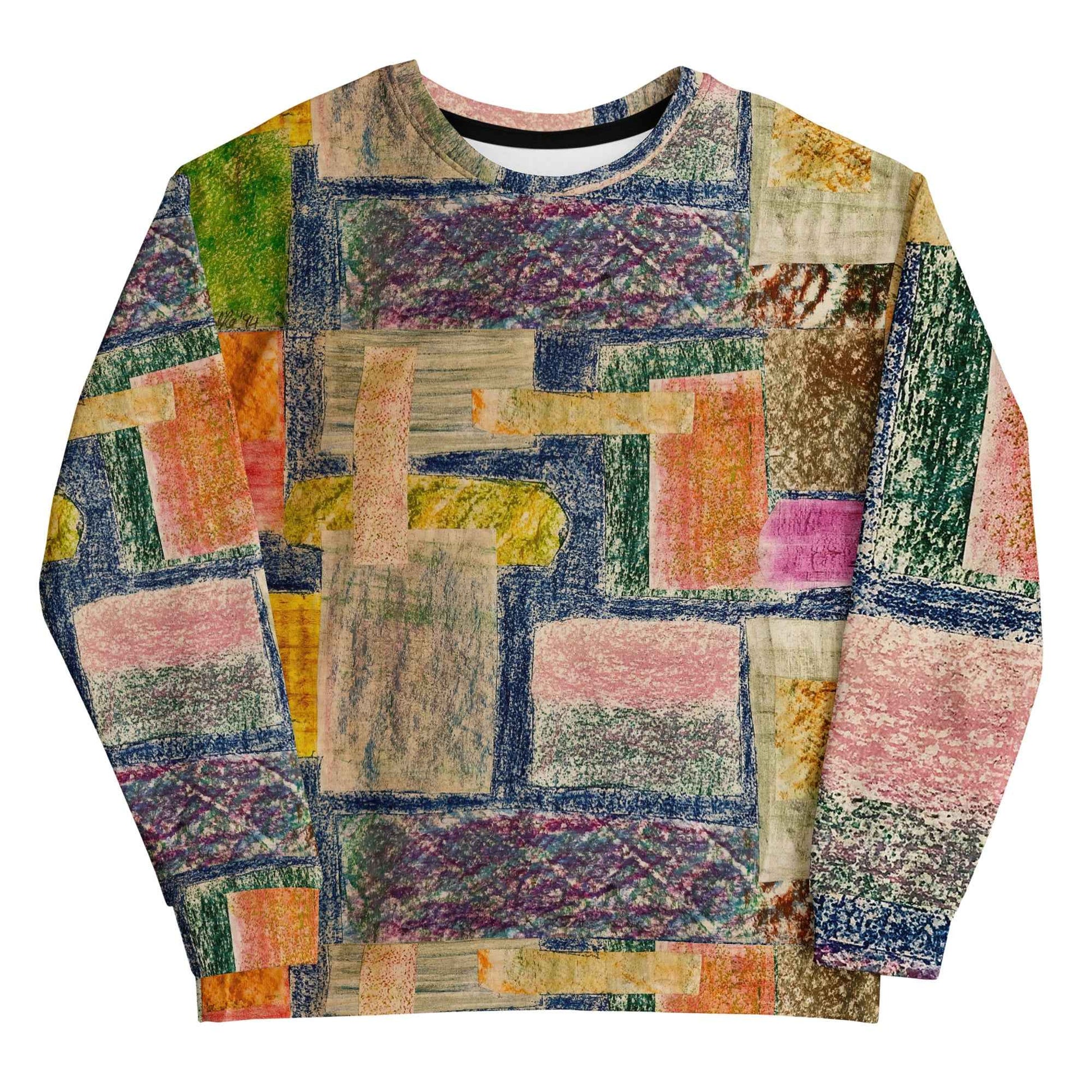 Unisex Sweatshirt - The Hearth Quilt - Folk Geometric Art