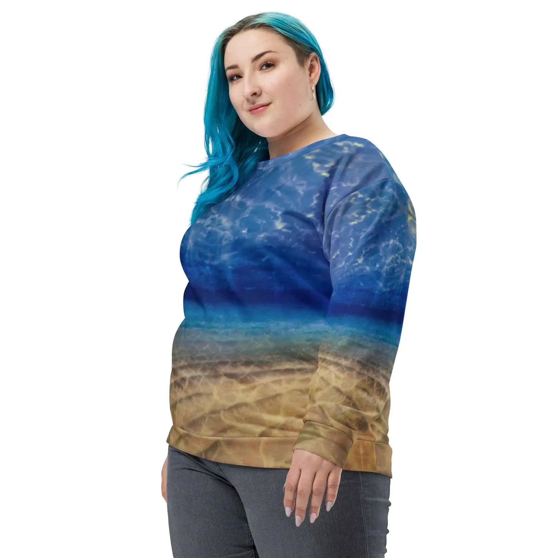 Unisex Sweatshirt - Hypnosis - Underwater Scene & Light