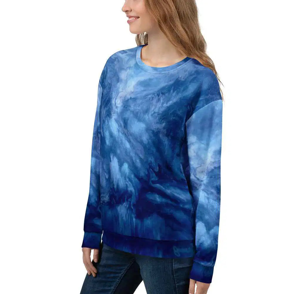 Unisex Sweatshirt - Thunder - Dramatic Blue Storm Art