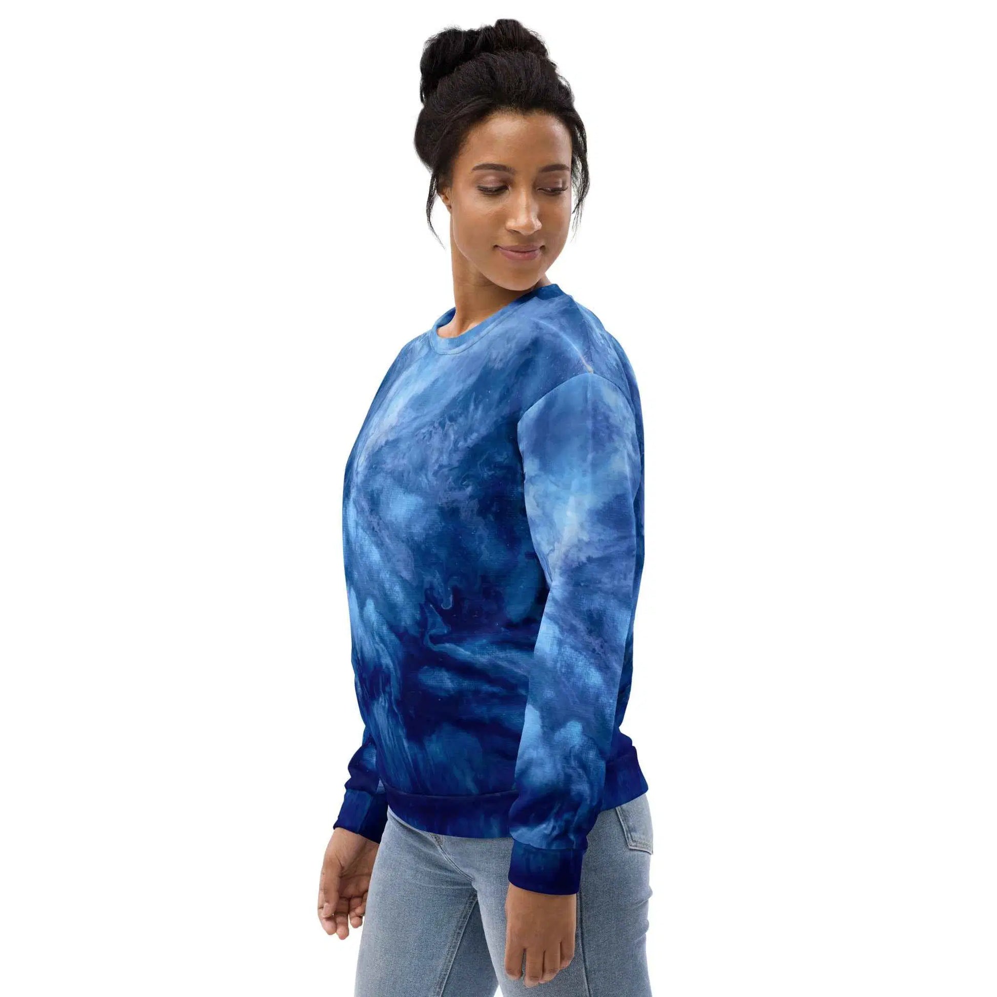 Unisex Sweatshirt - Thunder - Dramatic Blue Storm Art