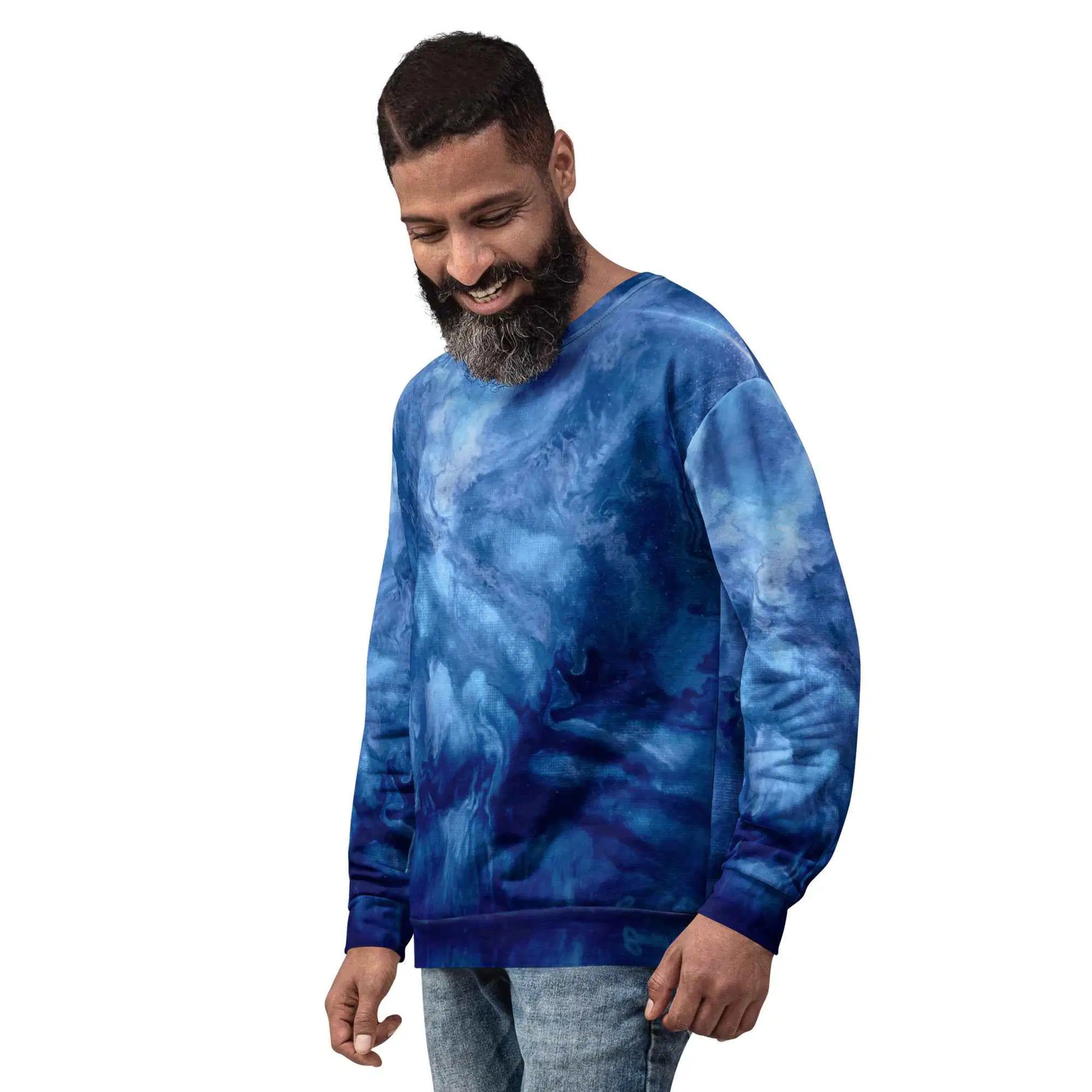 Unisex Sweatshirt - Thunder - Dramatic Blue Storm Art