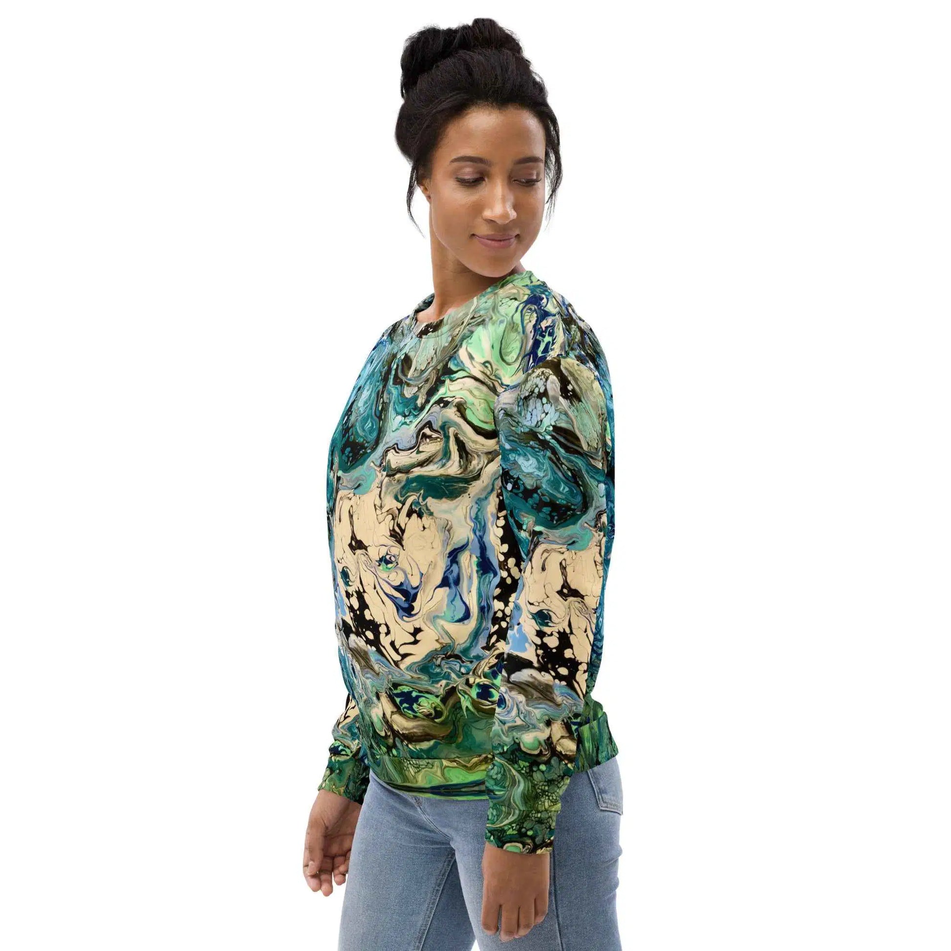 Unisex Sweatshirt - Tectonic - Fluid Abstract Geologic Art