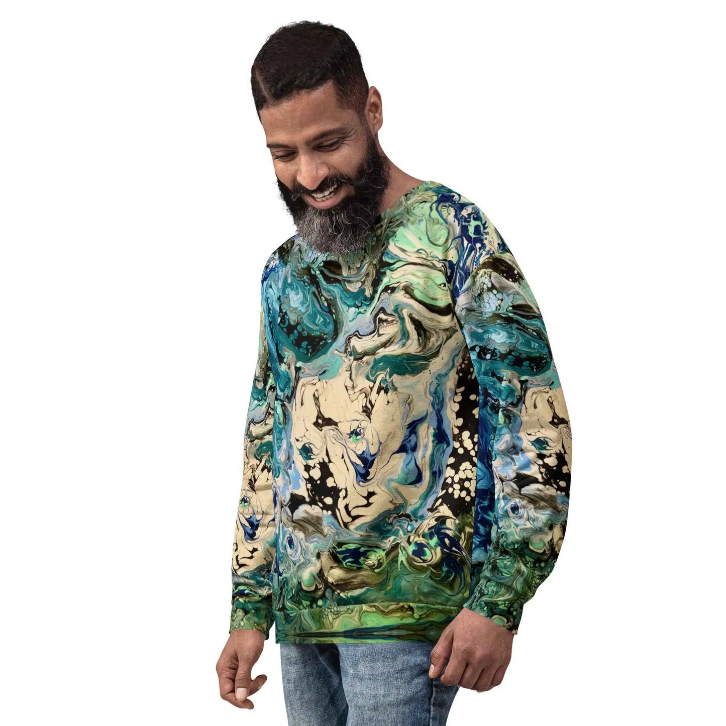 Unisex Sweatshirt - Tectonic - Fluid Abstract Geologic Art