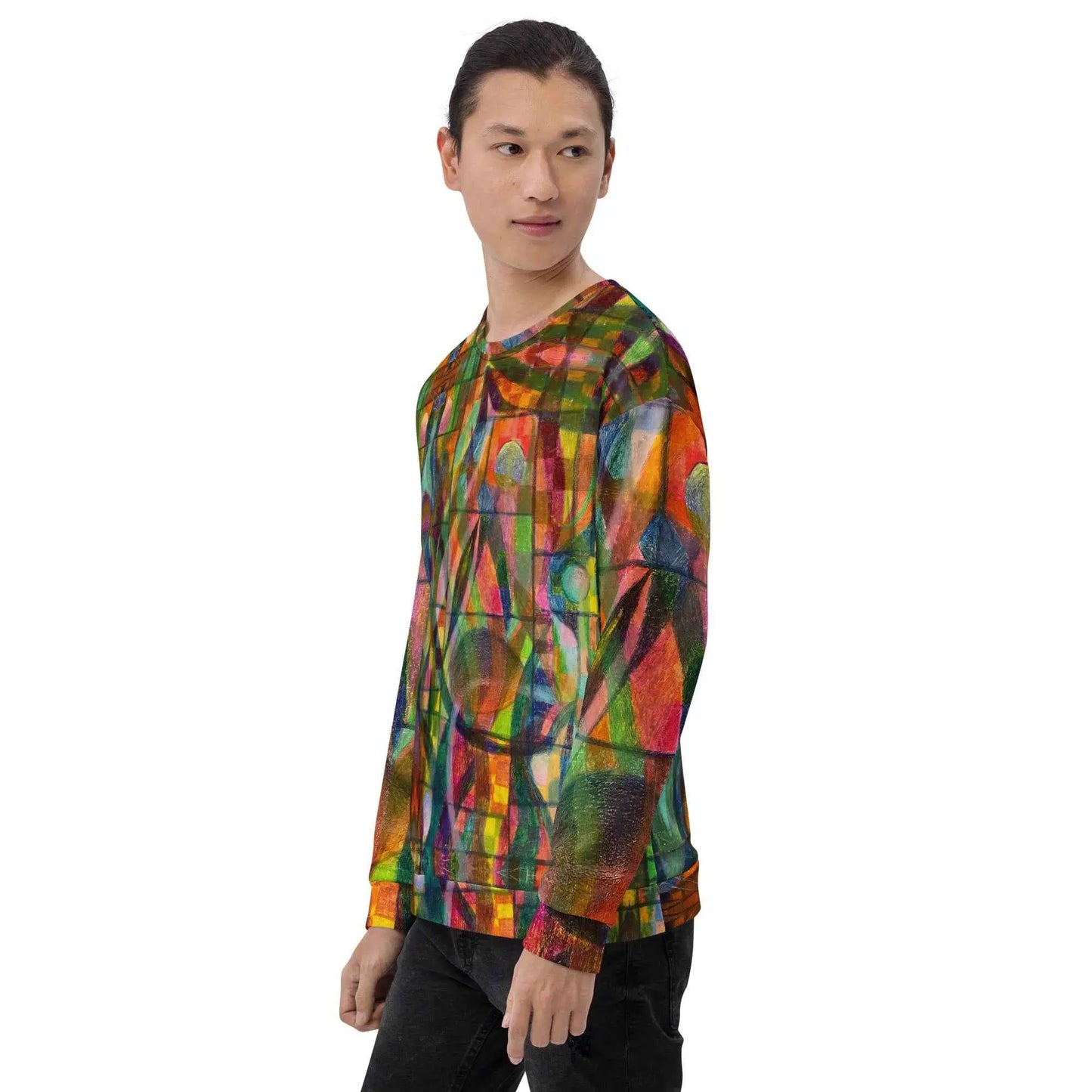 Unisex Sweatshirt - Organic Life - Colorful Geometric Art
