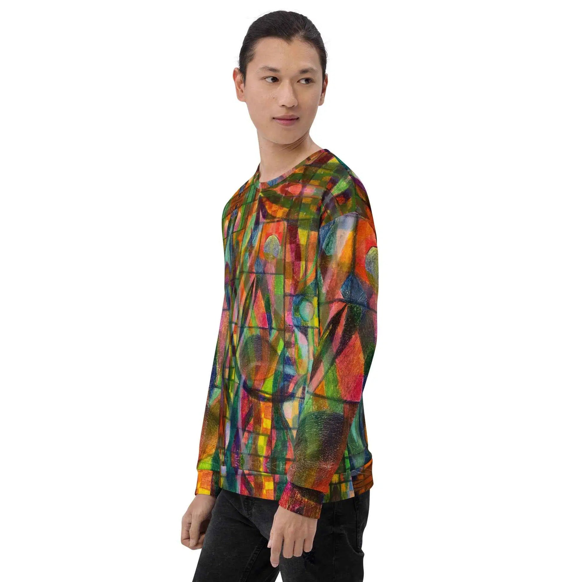 Unisex Sweatshirt - Organic Life - Colorful Geometric Art