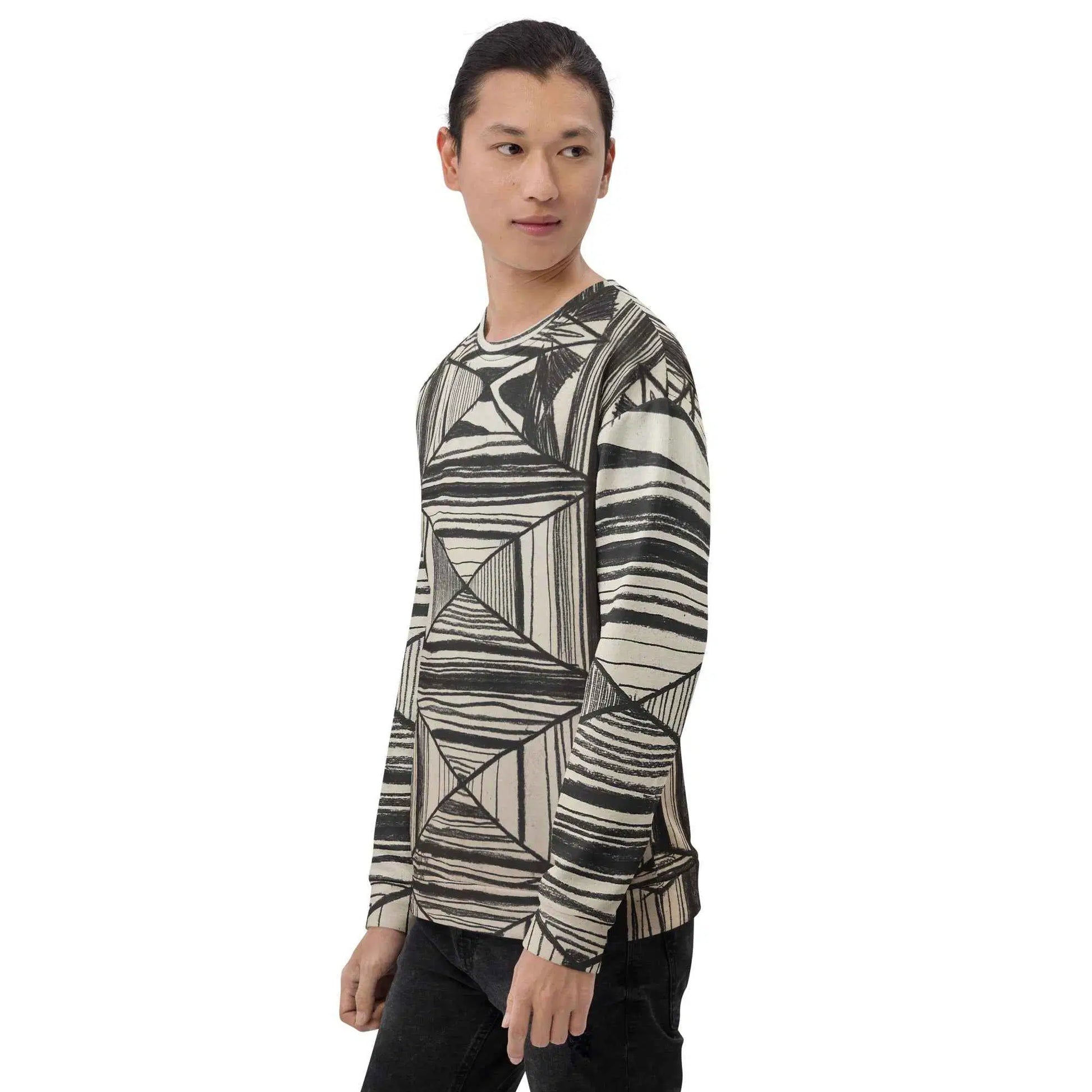 Unisex Sweatshirt - Deception - Geometric Op Art